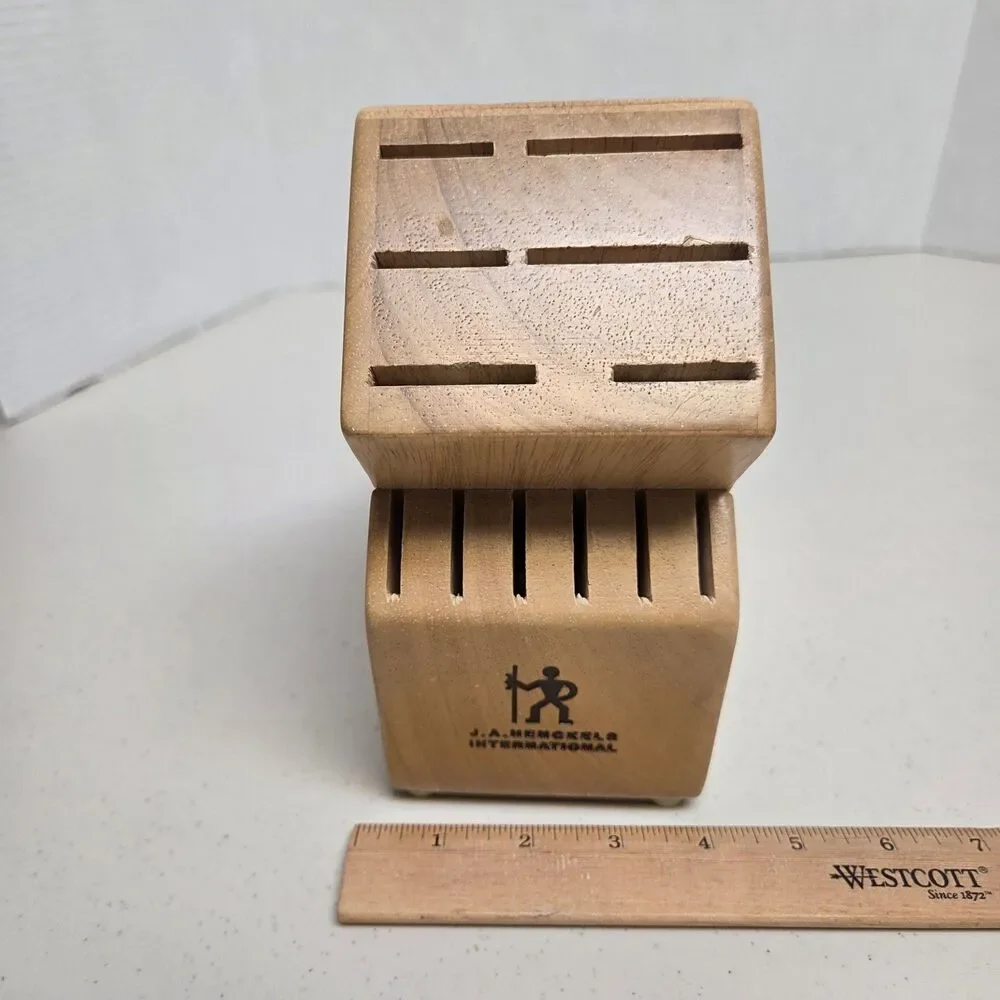 J.A. Henckels 12 Slot Wooden Knife Block
